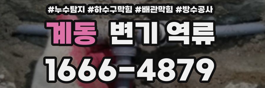 계동 변기 역류