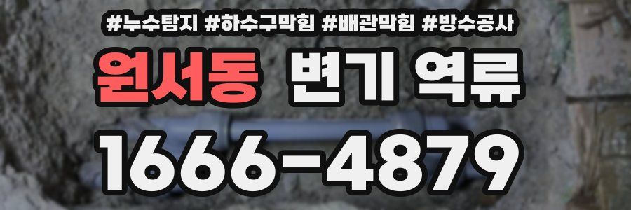 원서동 변기 역류