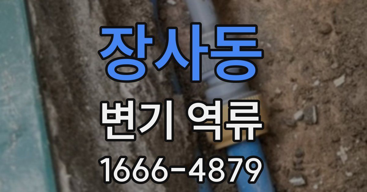 장사동 변기 역류