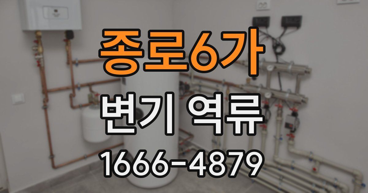 종로6가 변기 역류