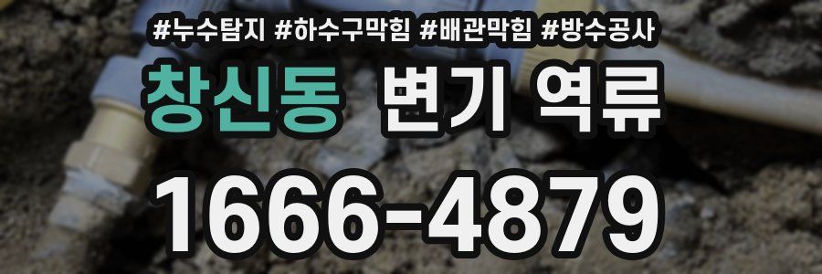 창신동 변기 역류