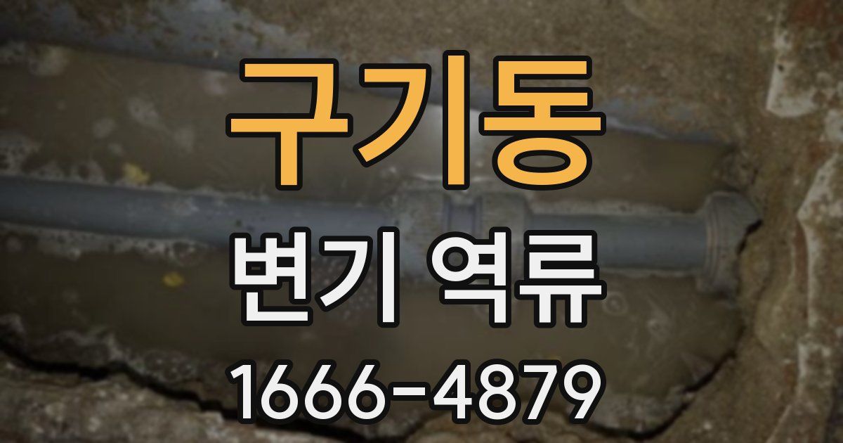 구기동 변기 역류