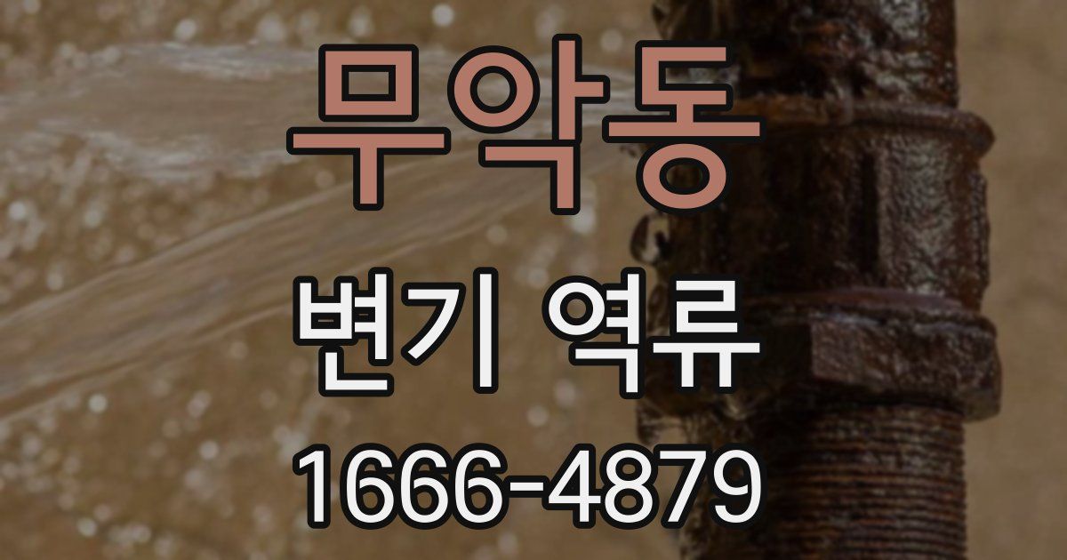 무악동 변기 역류