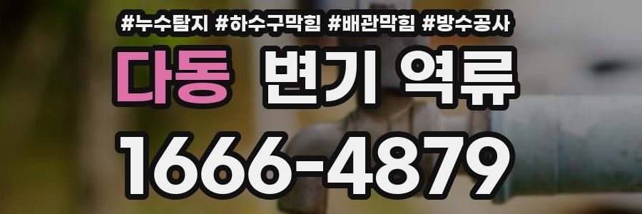 다동 변기 역류
