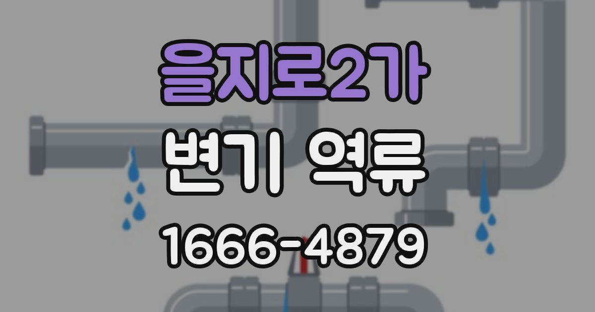 을지로2가 변기 역류