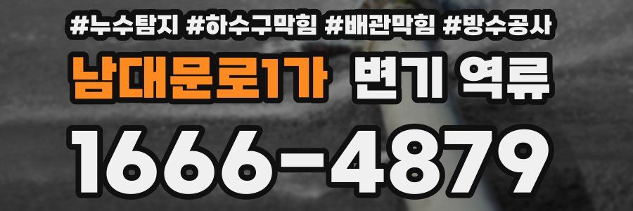 남대문로1가 변기 역류