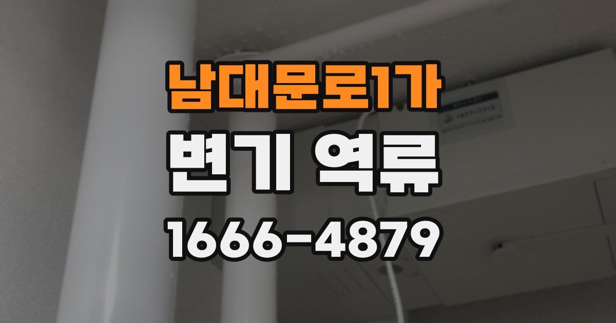 남대문로1가 변기 역류