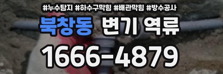 북창동 변기 역류