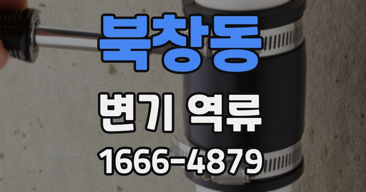 북창동 변기 역류