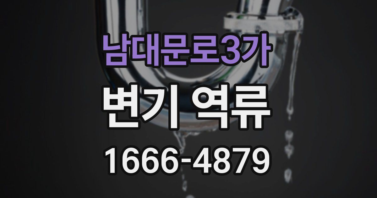 남대문로3가 변기 역류