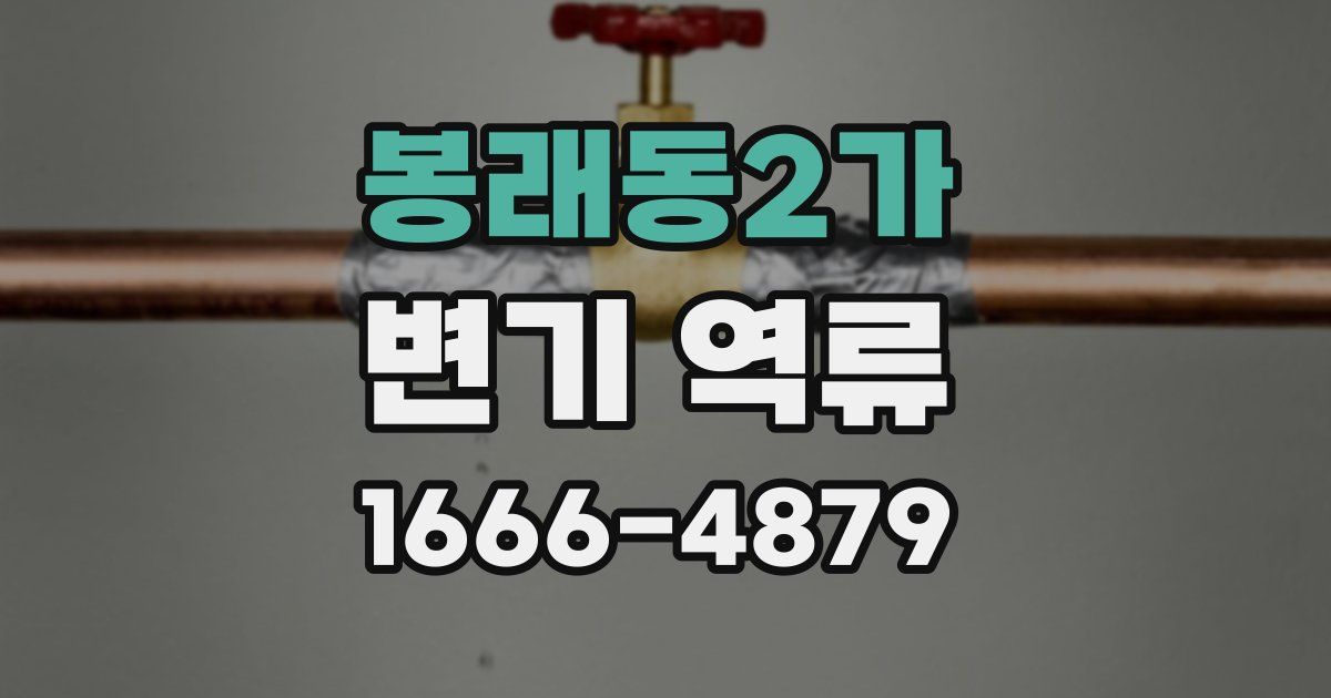 봉래동2가 변기 역류