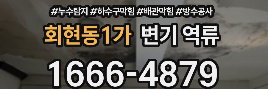 회현동1가 변기 역류