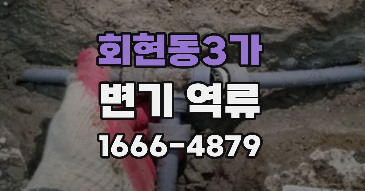 회현동3가 변기 역류