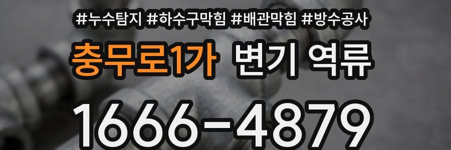 충무로1가 변기 역류