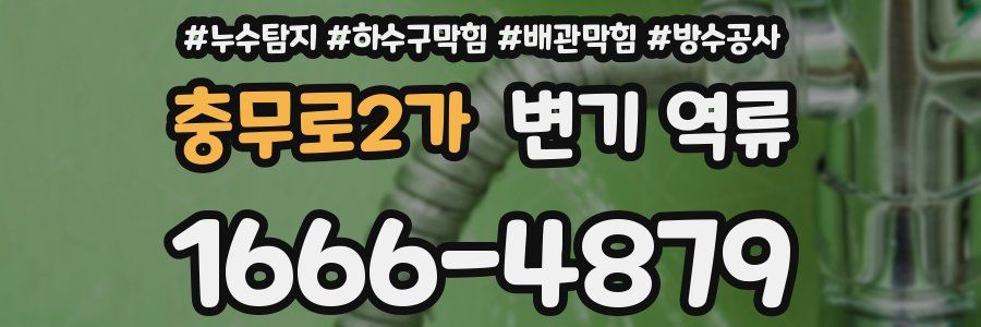 충무로2가 변기 역류