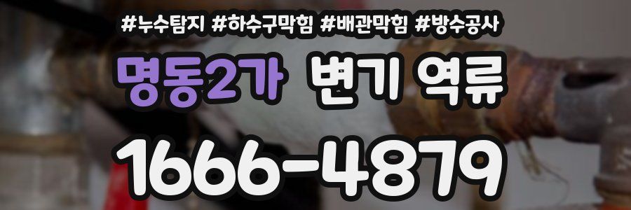 명동2가 변기 역류