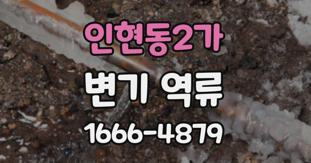 인현동2가 변기 역류