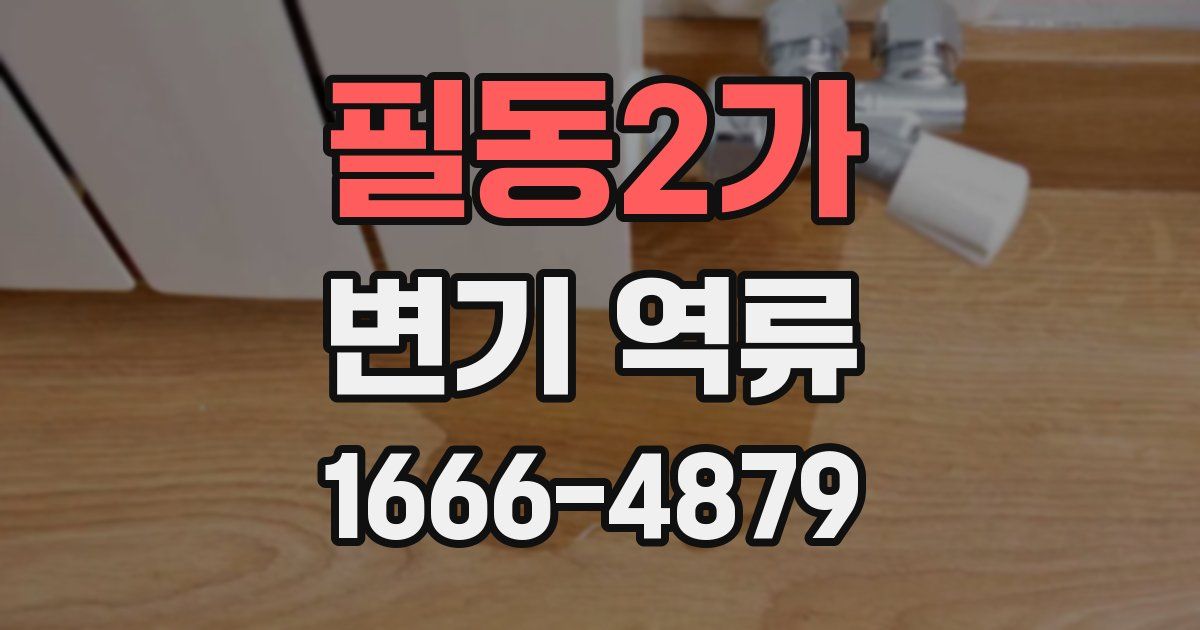 필동2가 변기 역류