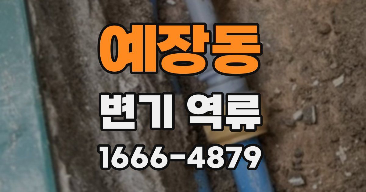 예장동 변기 역류