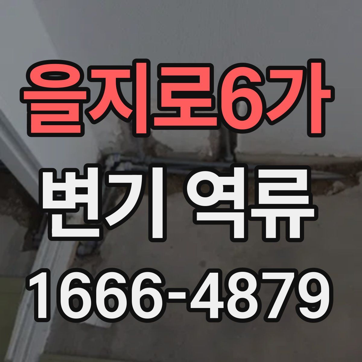을지로6가 변기 역류