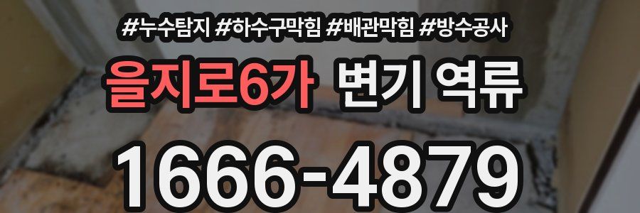 을지로6가 변기 역류