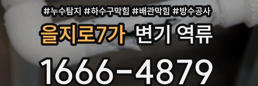 을지로7가 변기 역류