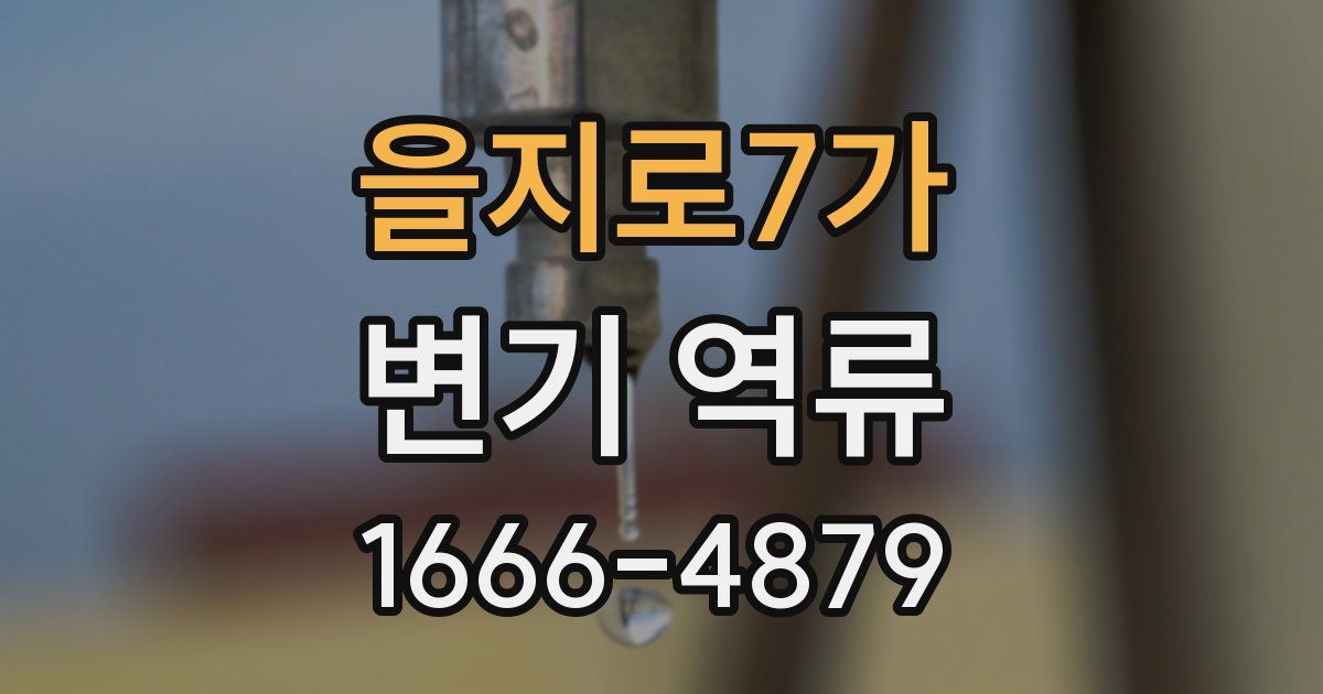 을지로7가 변기 역류