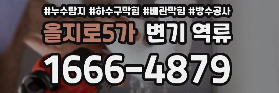 을지로5가 변기 역류