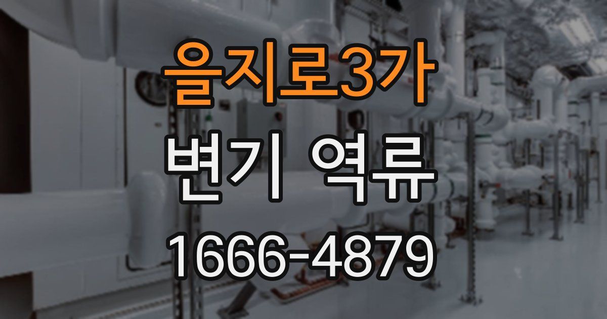 을지로3가 변기 역류