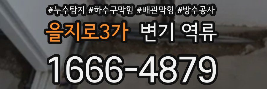 을지로3가 변기 역류