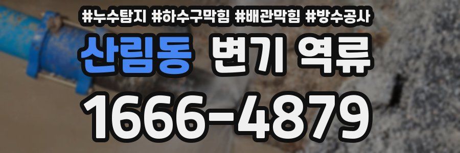 산림동 변기 역류