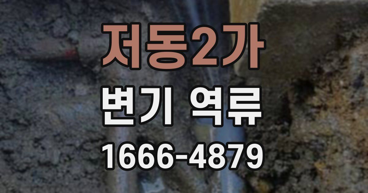 저동2가 변기 역류