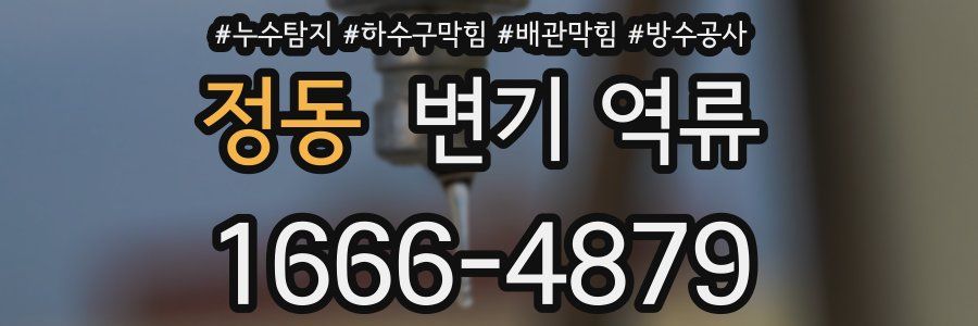 정동 변기 역류