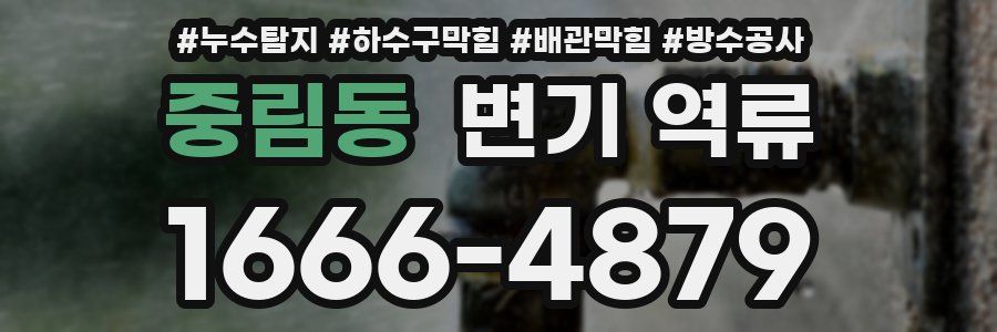 중림동 변기 역류