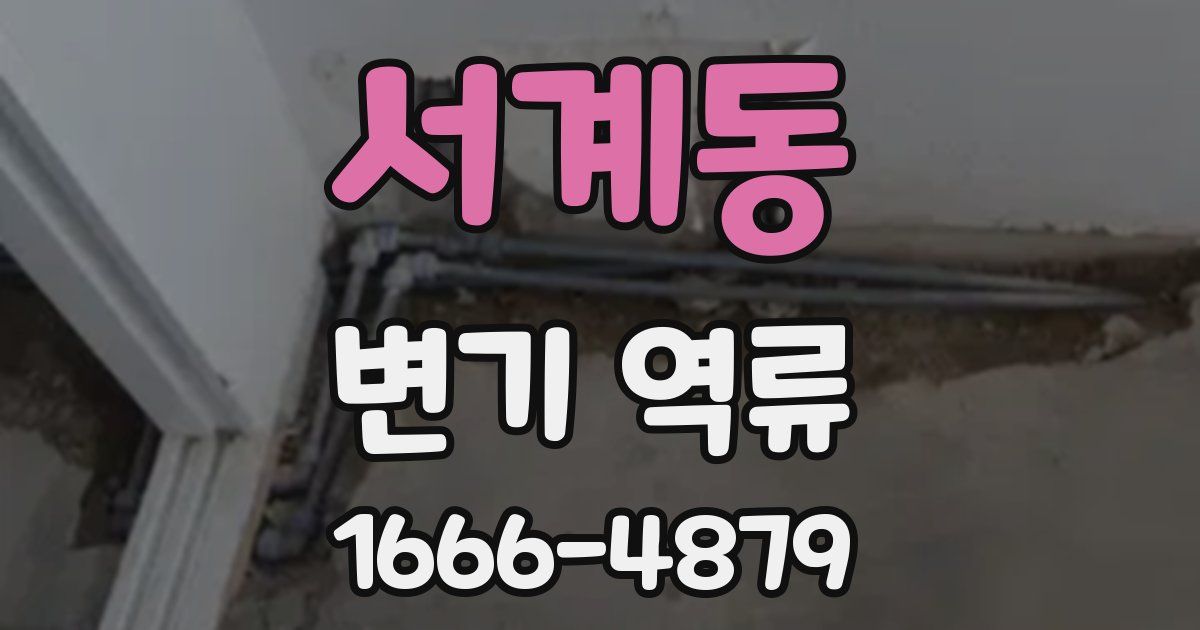 서계동 변기 역류