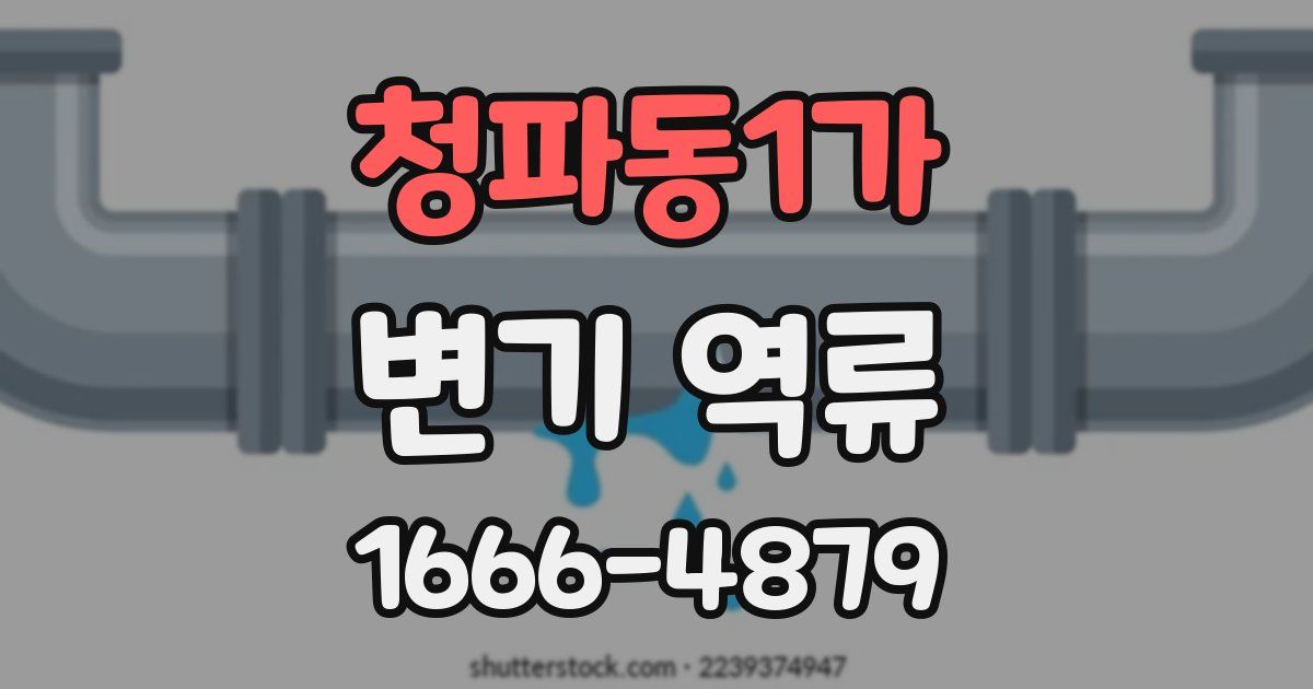 청파동1가 변기 역류