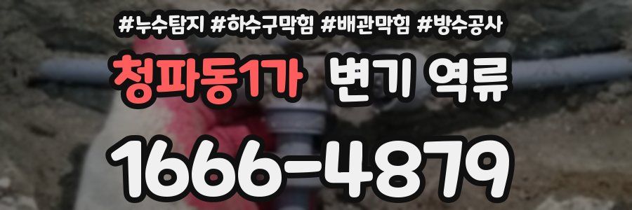 청파동1가 변기 역류