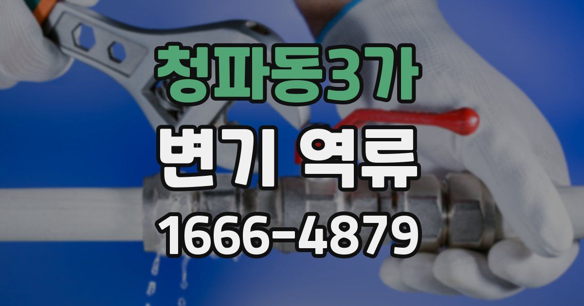 청파동3가 변기 역류