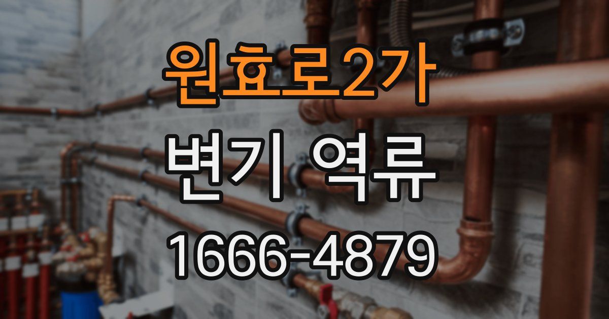 원효로2가 변기 역류