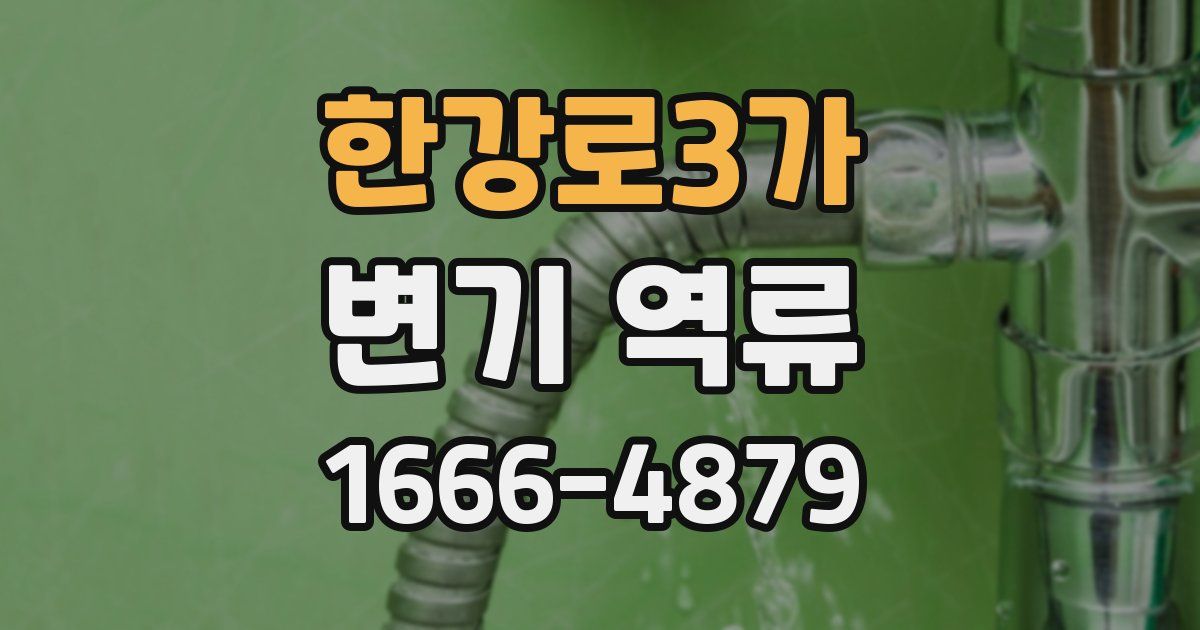 한강로3가 변기 역류
