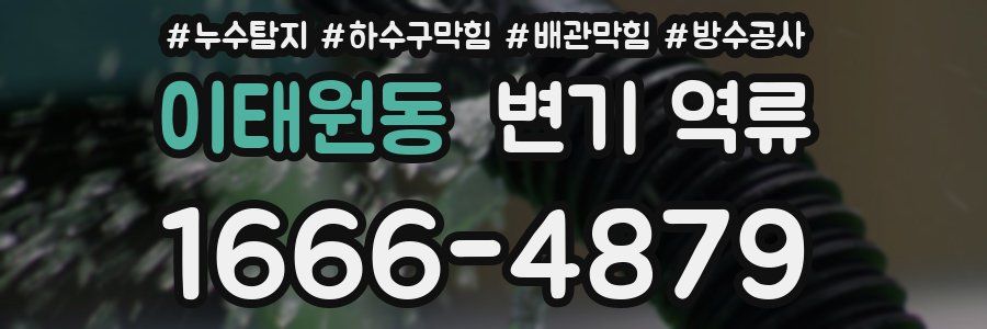 이태원동 변기 역류