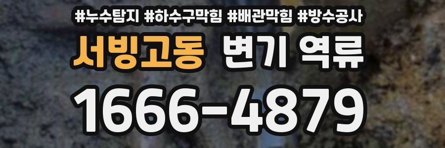 서빙고동 변기 역류