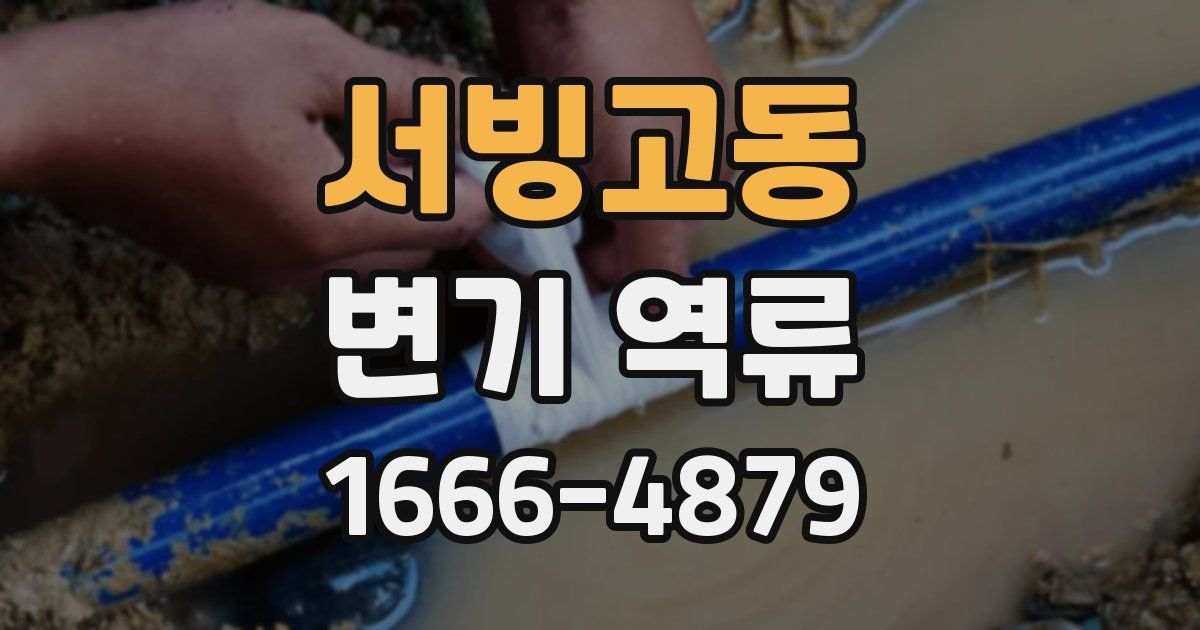 서빙고동 변기 역류