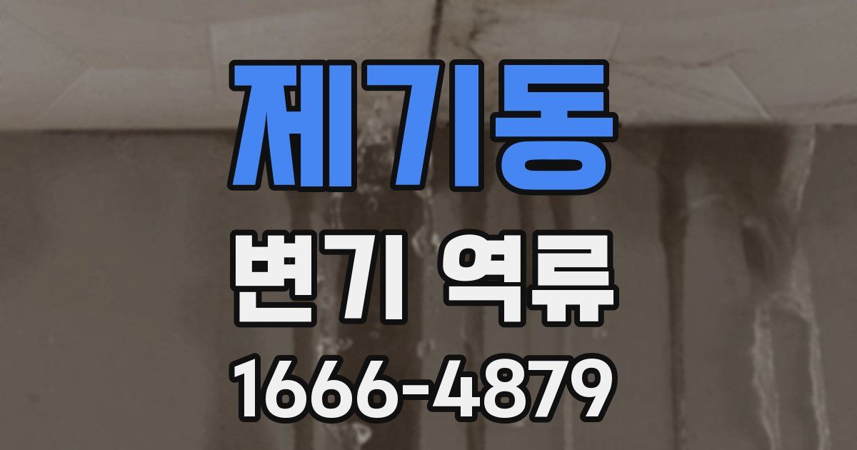 제기동 변기 역류