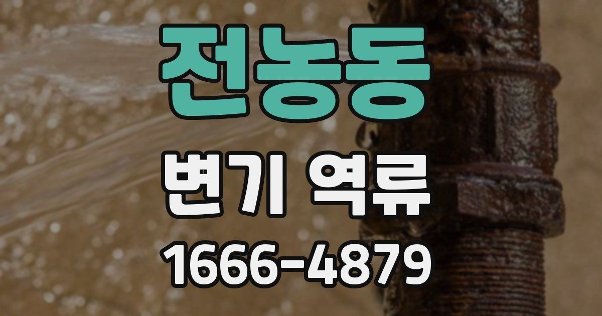 전농동 변기 역류