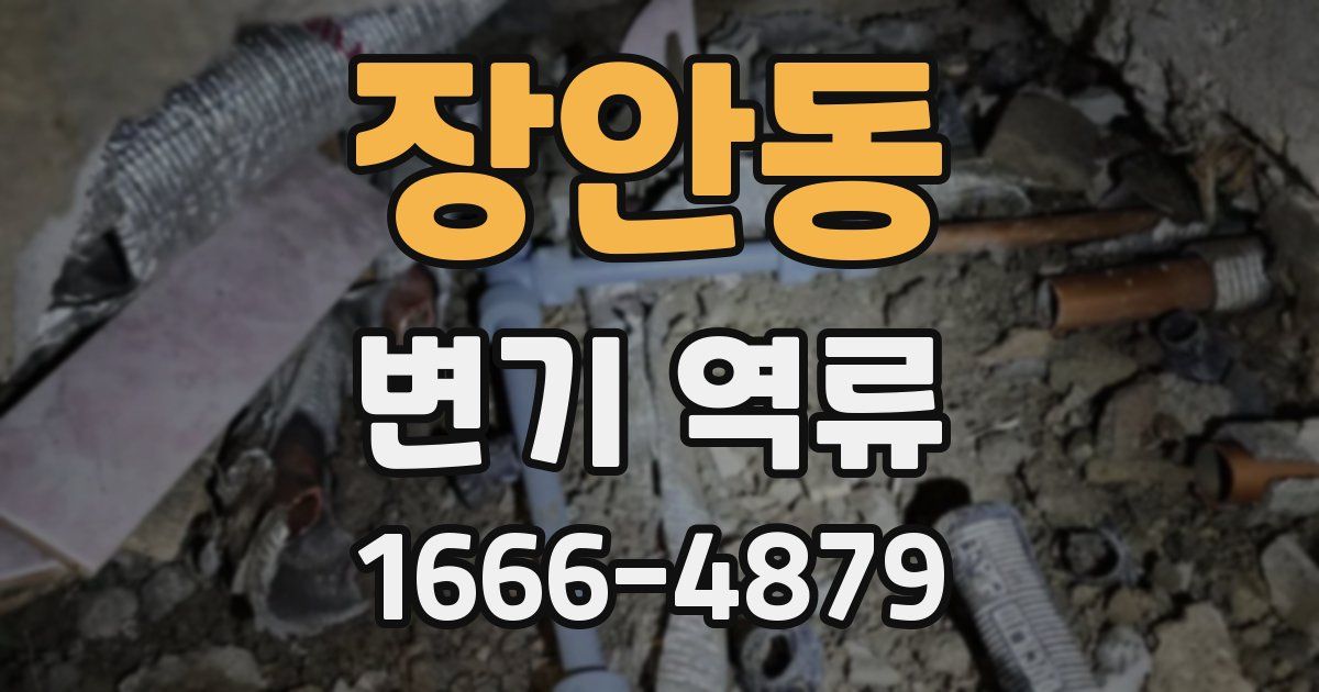 장안동 변기 역류