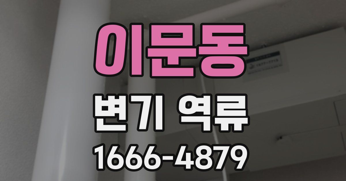 이문동 변기 역류