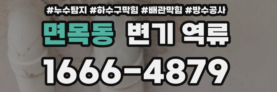 면목동 변기 역류