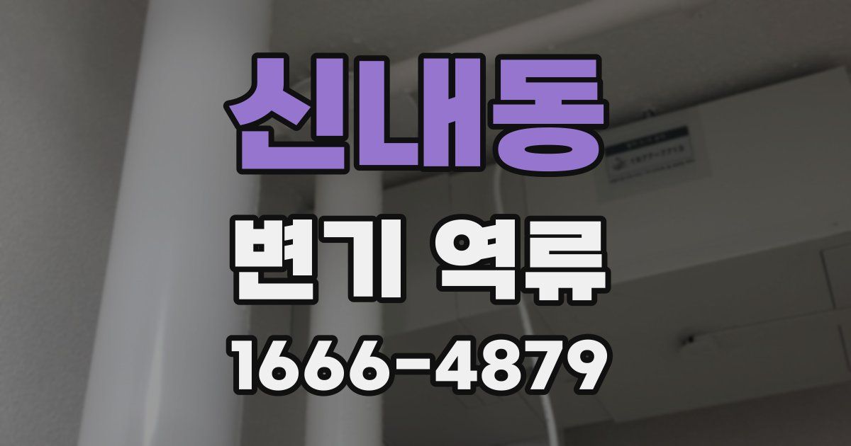 신내동 변기 역류