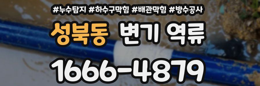 성북동 변기 역류